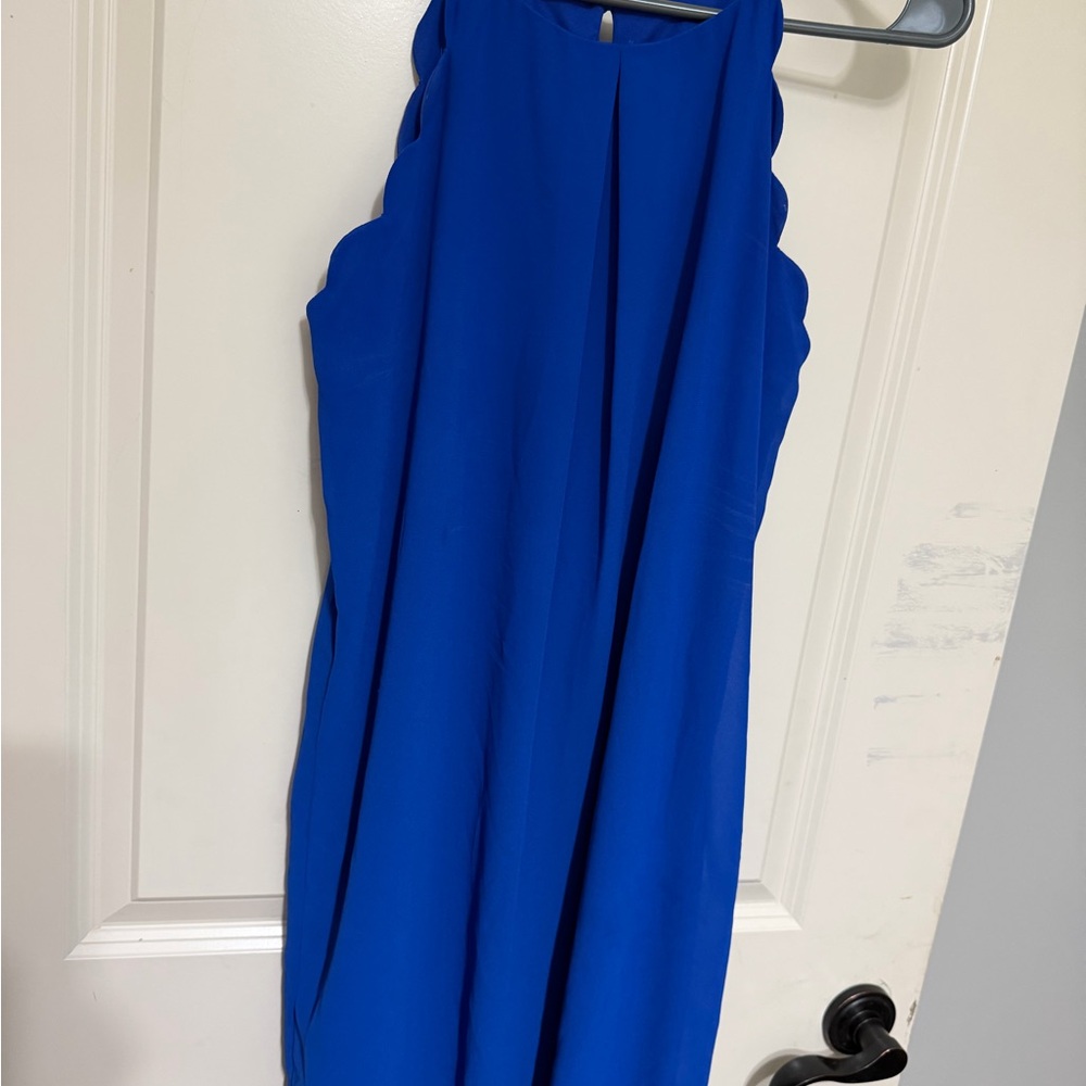 BCX Vibrant Blue Backless Dress